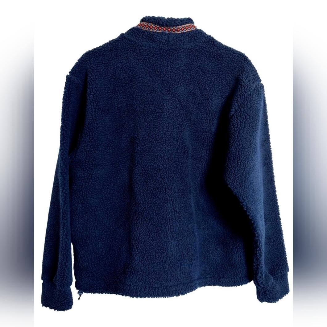 Alpine Design Women's 1/4 Snap Sherpa Pullover Vintage Blue Size S — image 4 of 8